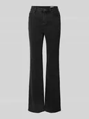 Spodnie damskie - Jeansy z szeroką nogawką z mieszanki bawełny model ‘TESSA’ - miniaturka - grafika 1