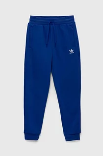 Spodnie i spodenki dla dziewczynek - adidas Originals spodnie dresowe dziecięce kolor niebieski gładkie - grafika 1