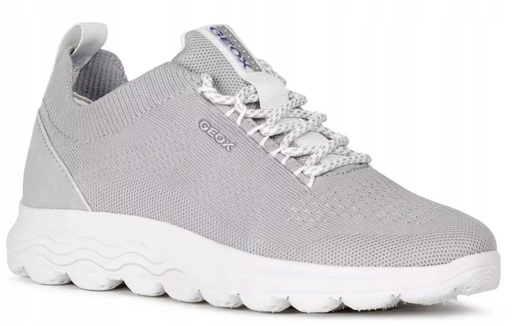 GEOX PÓŁBUTY DAMSKIE SZNUROWANE SZARE NISKIE 39 6cA