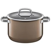 Garnki - WMF Garnek z pokrywką Fusiontec Mineral, brązowy, srebrny, 6,5 l - miniaturka - grafika 1