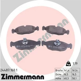Klocki hamulcowe - komplet ZIMMERMANN 24487.160.1 - Klocki hamulcowe - miniaturka - grafika 1