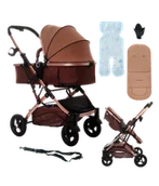 Wózki dziecięce - Koetsi wózek dziecięcy wielofuncyjny 3w1 brązowy - miniaturka - grafika 1