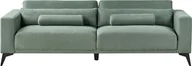 Sofy i kanapy - BELIANI Sofa 3-osobowa zielona tapcierka poliester regulowana wysokość oparcia - miniaturka - grafika 1