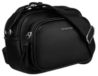 Torebki damskie - PETERSON Torebka damska listonoszka na ramię mała czarna regulowany szeroki pasek skora ekologiczna - miniaturka - grafika 1