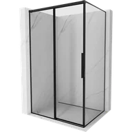 Kabiny prysznicowe - Mexen Rox kabina prysznicowa rozsuwana lewa 105 x 80 cm, czarna ramka, czarna - 8C2-105-080-70-70-L - miniaturka - grafika 1
