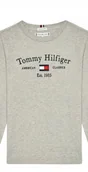 Bluzki damskie - Tommy Hilfiger Bluzka Dziecięce Szara Z Haftami 104 Jsd - miniaturka - grafika 1