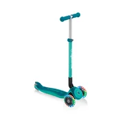 Hulajnogi - Hulajnoga 3-kołowa Globber Primo Foldable Plus Lights Emerald Green 439-107 - miniaturka - grafika 1