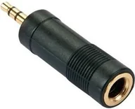 Złącza, przejściówki, adaptery - Adapter AV Lindy Jack 3.5mm - Jack 6.3mm czarny (35621) - miniaturka - grafika 1