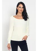 Swetry damskie - ASSUILI Sweter w kolorze kremowym - miniaturka - grafika 1