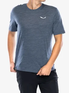 Koszulka merino Salewa Eagle Minilogo AM T-Shirt - dark denim - Koszulki i topy damskie - miniaturka - grafika 1
