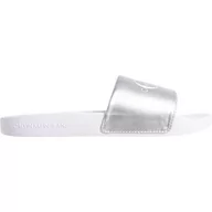 Klapki i japonki damskie - Calvin Klein Jeans Klapki damskie Slide NY Pearl, jasnobiałe/srebrne, 39 EU, Jasny biały srebrny, 39 EU - miniaturka - grafika 1