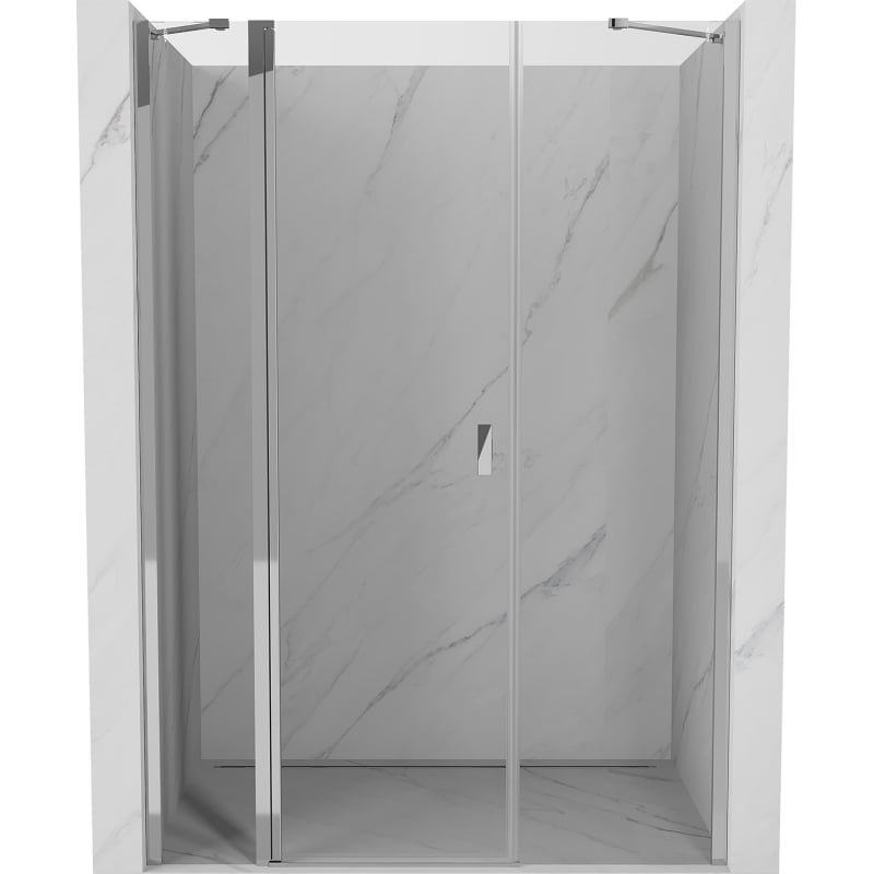 Mexen Mist drzwi prysznicowe uchylne 130 cm, transparent, chrom - 8A4-130-001-01-00