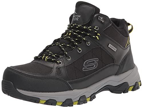 Skechers Męskie buty trekkingowe Selmen Melano, Czarna skóra W syntetyczna siatka, 45 EU