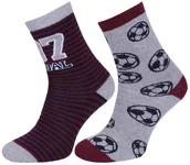 Skarpetki dla dzieci - 2x Ciepłe, długie skarpetki - piłka nożna - Rozmiar - 23-26 EU - miniaturka - grafika 1