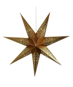 Ozdoby bożonarodzeniowe - DUŻA GWIAZDA ŚWIETLNA WISZĄCA LAMPA WITRAŻ 75 CM ŻAROWKA wz3 BETLEJEMSKA ZŁOTA - miniaturka - grafika 1