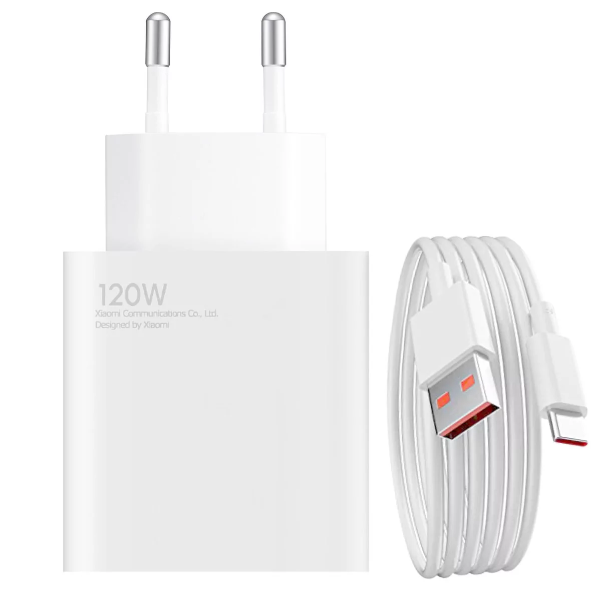 Xiaomi Ładowarka sieciowa USB-A 120W + kabel USB-C biała