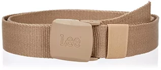 Paski - Lee Męski pasek z logo Webbing Belt, Sand, W100 / L00 - grafika 1