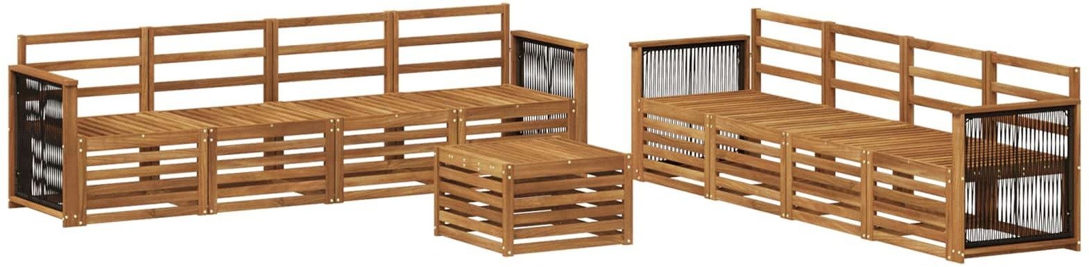 vidaXL Zestawy sof 9 pcs Lite Drewno Akacji