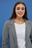 Marynarki i żakiety damskie - Marynarka w drobną kratę-XS - miniaturka - grafika 1