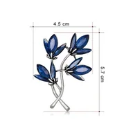 Broszki - Broszka ozdobna KRYSZTAŁOWA kwiaty BZ106 - miniaturka - grafika 1