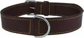Obroże dla psów - Zolux LEATHER LINED COLLAR 70MM BRN - miniaturka - grafika 1