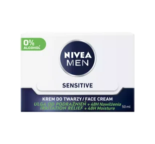 Nivea Men NIVEA MEN Sensitive Intensywnie nawilżający krem dla mężczyzn do skóry wrażliwej 50 ml NIV-00159 - Kosmetyki do pielęgnacji twarzy męskie - miniaturka - grafika 2