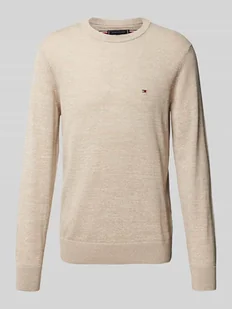 Sweter z dzianiny z prążkowanymi wykończeniami - Swetry męskie - miniaturka - grafika 1