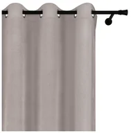 Zasłony - Voppi Zasłona welurowa szara na przelotki 140 x 250 cm zasłona dekoracyjna z grubego weluru - miniaturka - grafika 1
