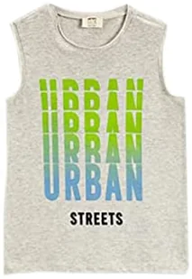 Koton Koszulka chłopięca z nadrukiem Crew Neck Tank Top, szary (023), 6-7�lat - Koszulki i topy damskie - miniaturka - grafika 1