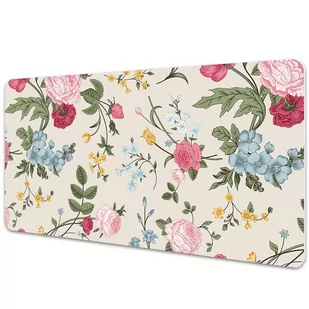 Ochronna mata na biurko Kolorowe kwiaty 90x45 cm - Podkładki na biurko - miniaturka - grafika 1