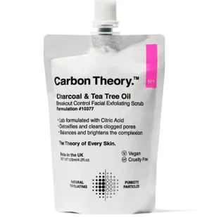 Carbon Theory Charcoal & Tea Tree Oil Peeling do Twarzy 125ml - Peelingi i scruby do twarzy - miniaturka - grafika 1