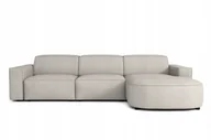 Narożniki - Sofa modułowa w kształcie L California narożnik tkanina Luna beżowy prawy - miniaturka - grafika 1
