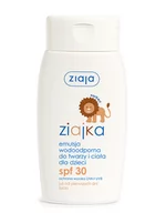 Balsamy i kremy do opalania - Ziaja Ziajka Słoneczna emulsja wodoodporna dla dzieci powyżej 12 miesięcy SPF30+ 125ml - miniaturka - grafika 1