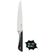 Noże kuchenne - Tefal Nóż w kolorze srebrno-czarnym do mięsa i szynki - dł. 20 cm - miniaturka - grafika 1