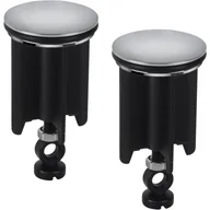 Korki do umywalek - Uniwersalny korek do zlewu, korek spustowy, regulowany korek do zlewu, Ø 40 mm, 2 sztuki, czarny - miniaturka - grafika 1