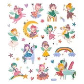 Zabawki kreatywne - Naklejki z brokatem wróżki 28 szt. - miniaturka - grafika 1