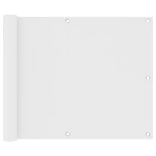 vidaXL Parawan balkonowy, biały, 75x400 cm, tkanina Oxford vidaXL - Parawany - miniaturka - grafika 1