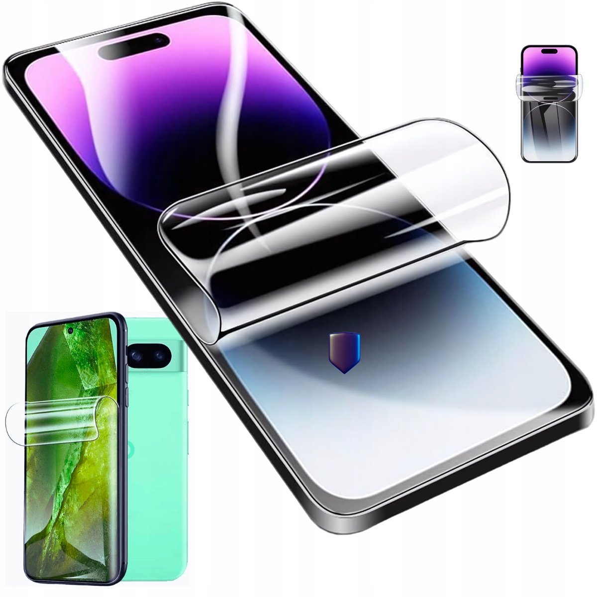 Folia Hydrożelowa Ochronna IPHONE 16 Mocny Kauczuk Osłona na EKRAN