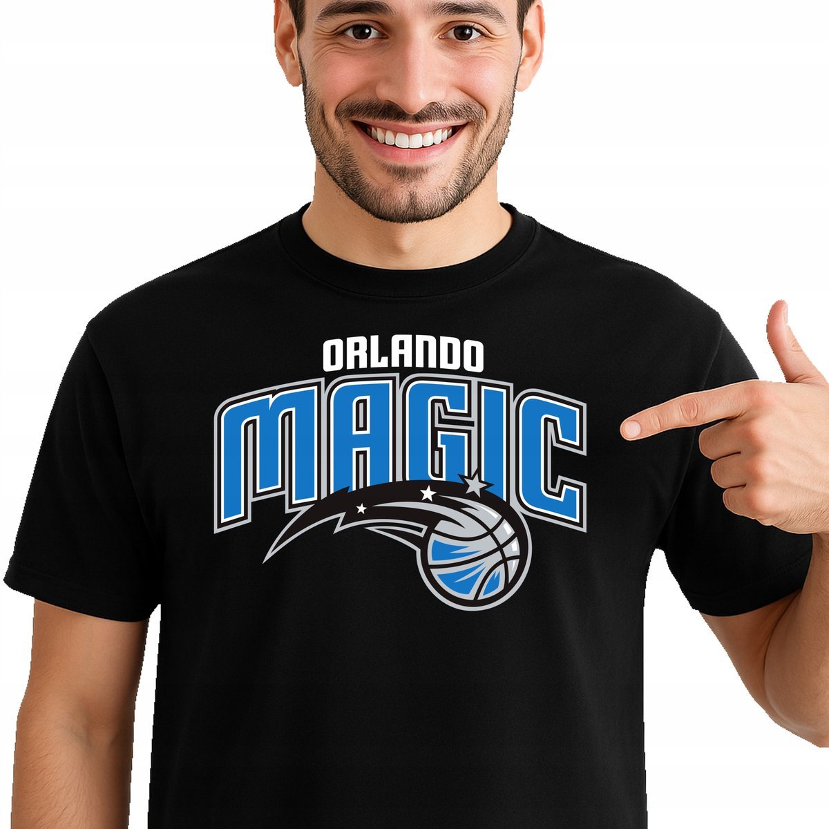 T-Shirt KOSZULKA ORLANDO MAGIC PREZENT Premium DLA FANA L 0484 CZARNA
