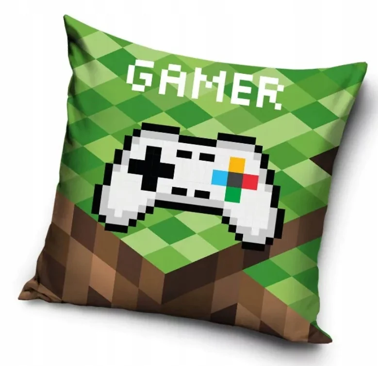 PADY GAME PIKSELE pluszowa welurowa poszewka na poduszkę 40x40