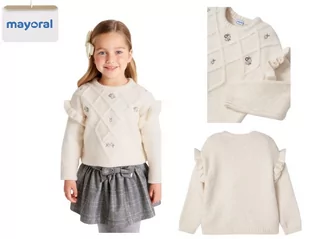 Sweterek Z Haftem Dla Dziewczynki 98 - Moda i Uroda OUTLET - miniaturka - grafika 1
