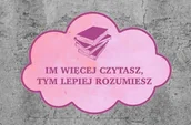 Pomoce naukowe - Naklejka na podłogę chmurka: Im więcej czytasz tym lepiej rozumiesz - miniaturka - grafika 1