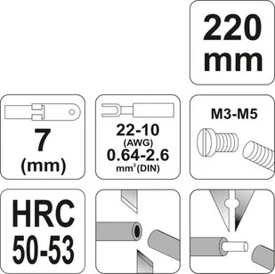 YATO szczypce do ściągania izolacji 220mm YT-2295 - Kombinerki i obcęgi - miniaturka - grafika 3