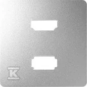 Klawisze i ramki - Kontakt Simon KONTAKT_SIMON Plakietka gniazda HDMI + USB DETAIL 82 Aluminium 8201095-093 - miniaturka - grafika 1