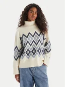 Swetry damskie - Roxy Golf Saltwater Lover ERJSW03673 Écru Regular Fit - miniaturka - grafika 1