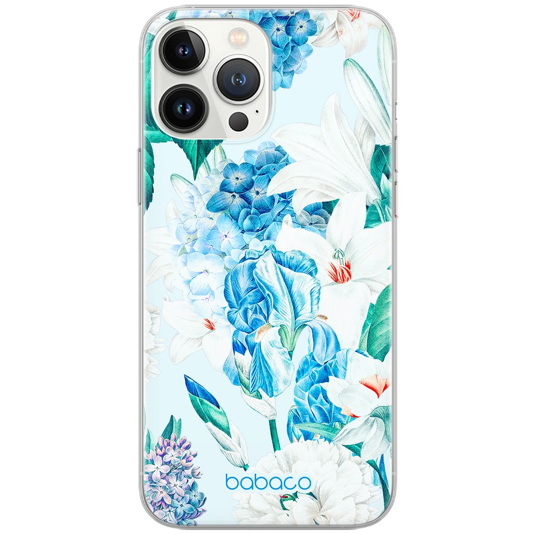 Etui do Samsung S10e Kwiaty 026 Babaco Nadruk pełny Niebieski