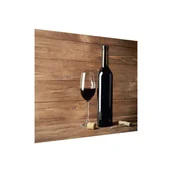 Biuro i firma OUTLET - OUTLET Szklana płyta ochronna na ścianę WINO KOREK DREWNO DESKI 60x65cm płyta za kuchenkę, dekoracyjna ochrona przed zachlapaniem - miniaturka - grafika 1