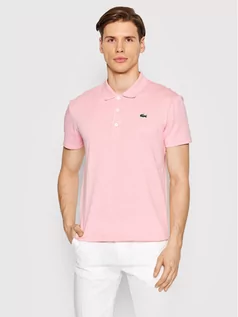 Koszulki męskie - Lacoste Polo YH4801 Różowy Slim Fit - grafika 1