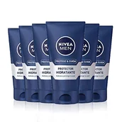 Kremy do twarzy - NIVEA MEN Protection & Care Nawadnianie Protector w opakowaniu 6 x 75 ml), nawilżający krem do twarzy do pielęgnacji skóry suchej twarzy dla mężczyzn - miniaturka - grafika 1