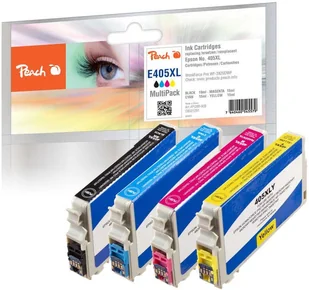 Peach PI200-908 nabój z tuszem 4 szt. Zamiennik Wysoka XL wydajność Czarny, Cyjan, Purpurowy, Żółty 321291 - Tusze zamienniki - miniaturka - grafika 1